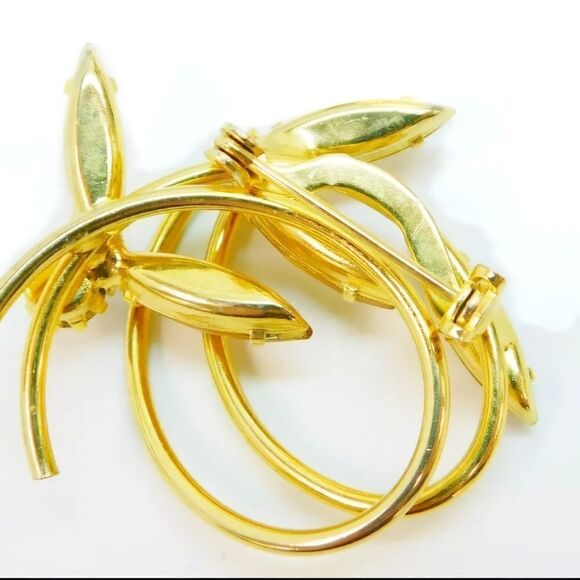 VNTG Lisner Duchess & Fashion Gold Tone CZ & Faux Pearl Jewelry & Brooch 128.5g - Picture 9 of 10